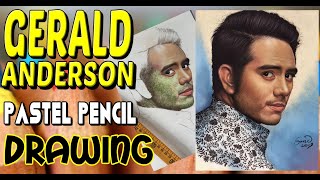 SPEED DRAWING Pastel Pencil  Gerald Anderson  BMD Portraits [upl. by Becht947]