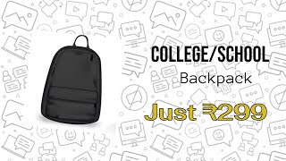 Best college backpack under ₹300  Waterproof backpack [upl. by Marget]