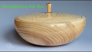 Tornitura ciotola in frassino con coperchio Turning Bowl With Ashwood lid [upl. by Inva]