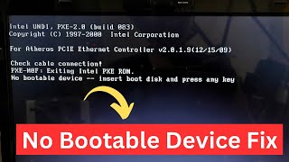 No bootable device  insert boot disk and press any key hp  lenovo  acer  no bootable device [upl. by Refinnaj]