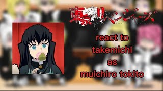 Tokyo revengers react to takemichi as Muichiro tokito part 4 [upl. by Aerdnael981]