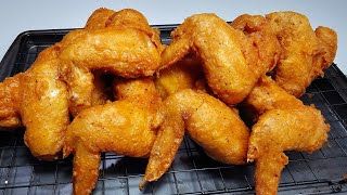 Easy Battered Fried Chicken Wings full recipe [upl. by Codding981]