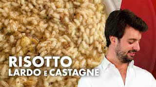 Ricetta Risotto Lardo e Castagne Delizioso Primo Invernale [upl. by Seafowl]