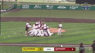 Carson Livesay shines as Centenary Gents baseball wins SCAC Tournament [upl. by Aisatnaf]