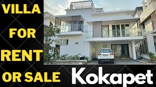 4500 SqFeet Triplex Villa For Sale or Rent In Gated Community  Hyderabad  Kokapet  350 Sqyards [upl. by Colfin]