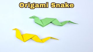 Origami Snake  Step by Step Tutorial [upl. by Ginzburg603]