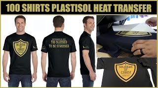 Step by Step How to do a FRONT BACK amp SLEEVE Plastisol Heat Transfer [upl. by Bittner]