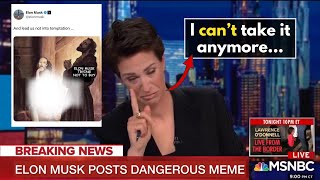 MSNBC Host Rachel Maddow Breaks Down After Elon Musk Shares a Controversial Meme  Really [upl. by Hutner]