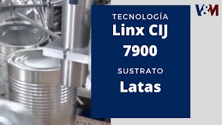 Codificación en latas con codificadores inkjet CIJ Linx 7900 [upl. by Mayman]