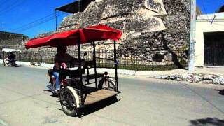 Mexico Yucatan Acanceh  Taxis  Rickshaws [upl. by Anikram]