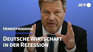 Herbstprognose Deutsche Wirtschaft 2024 in der Rezession  AFP [upl. by Llemert]