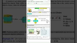 Volume do cilindro Retirada de terra [upl. by Aicerg]