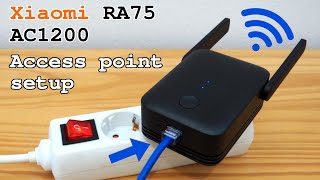 Xiaomi RA75 WiFi repeater dual band • Access point mode setup [upl. by Cuthbertson]