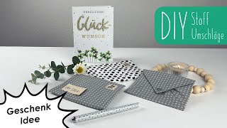 DIY Briefumschlag aus Stoff Nähen  Geschenkidee  Dekoidee [upl. by Ibrik582]