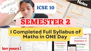 I Completed Full Syllabus of Maths In One Day😱🤯ICSE 10  Last Month Strategy [upl. by Seadon474]