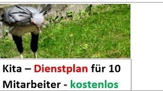 kita dienstplan kostenlos lieselotte [upl. by Cottle]