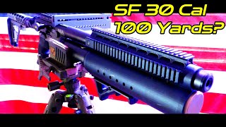 100 Yard Test With the AEA SF Select Fire semi auto PCP AIRGUN 30 Caliber STANDARD Everymans Gun [upl. by Adaven319]