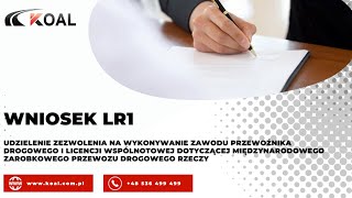 Wniosek LR1 Licencja międzynarodowa tiry ciężarowe [upl. by Ilrebmik]