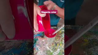 HOW TO MAKE MAGENTA COLOR magentacolor color paintmixing shortvideos [upl. by Bilat483]