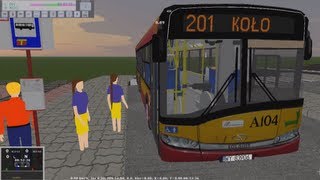 VirtualBus Warszawa linia 201 Solaris Urbino 12 Mobilis Mościska A104 [upl. by Corel]