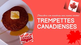 RECETA DE TREMPETTES o PANCAKES CANADIENSES  ¡SUPER FÁCIL  MALU Prueba Platos Típicos [upl. by Afira]