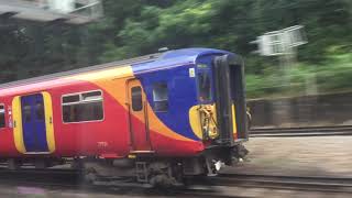 Racing the class 455 onboard the class 444 SWR on 26821 [upl. by Hibbs610]