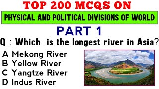 PHYSICAL amp POLITICAL DIVISIONS OF WORLD TOP MCQS  FOR JKP CONSTABLE JKSSB  JKPSC  EXAMS [upl. by Buyer]