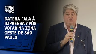 Datena fala à imprensa após votar na zona oeste de São Paulo  CNN ELEIÇÕES [upl. by Arihsa411]