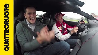 Con Kimi Raikkonen su una Ferrari F12 berlinetta  Premiere [upl. by Ilecara908]