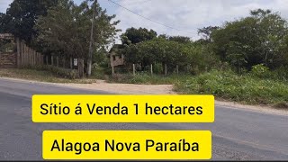 Sítio á Venda 1 hectares na BR de Alagoa Nova PB Zap 83 9 99670660 [upl. by Ecnarual206]