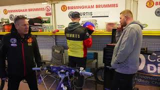 Birmingham Brummies Speedway Rider Steve Worrall Getting Helmet Ready [upl. by Carter762]