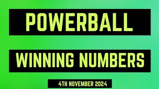 Powerball Winning Numbers 4th November 2024 [upl. by Sung]