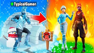 I Went UNDERCOVER in a FIRE vs ICE Tournament Fortnite [upl. by Gherardi506]