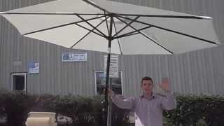 AOSOM CANADA Outsunny Outdoor Solar Umbrella [upl. by Rtoip]