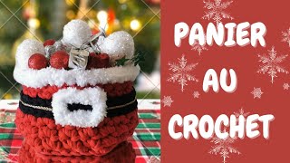 PANIER au crochet  Bidou du Père Noël 🎄 🎅 [upl. by Alphard126]