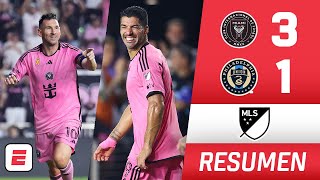 Lionel MESSI REGRESÓ con DOBLETE SUÁREZ anota y el INTER MIAMI vence 31 a Philadelphia UNION  MLS [upl. by Fillbert140]