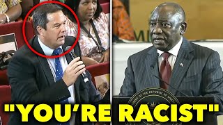 South Africas President calls out A quotRacistquot Opposition Leader [upl. by Hctub]