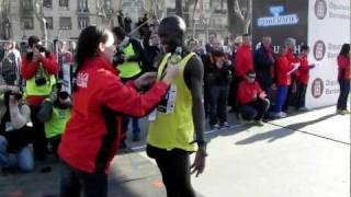 Abel Kirui winner of 2012 Barcelona Half Marathon [upl. by Enowtna66]