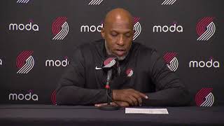 Chauncey Billups Postgame Interview  Portland Trail Blazers 89 Memphis Grizzlies 134 [upl. by Niddala]