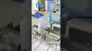 Tray Former Manufacture Glue Type Box Folder Machine Fruit Box Folding Machine [upl. by Lyckman458]