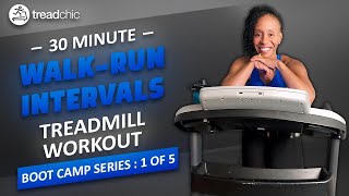 Boot Camp Series 1 of 5  30 Minute WalkRun Interval Treadmill Workout  Inclines 10 to 50 [upl. by Hsizan]