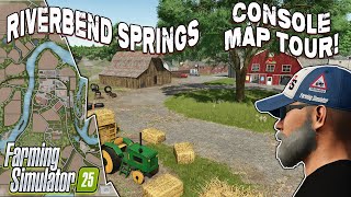 FS25 CHECK IT OUT “RIVERBEND SPRINGS” CONSOLE MAP TOUR ON Farming Simulator 25 Review PS5 [upl. by Fleischer431]