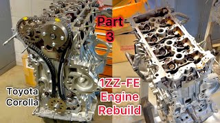 1ZZFE 18L Engine Rebuild  Timing Chain Replacement  Valve Clearance Of Toyota Corolla [upl. by Nah222]