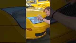 headlight UV application headlight restoration ford youtube viralvideo [upl. by Aicatsue]