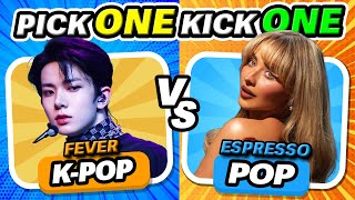 PICK ONE KICK ONE 🔥 Kpop vs Pop 🎶Kpop Edition  KMusic Quiz [upl. by Dixon464]