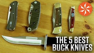 Top 5 Best Buck Knives Available at KnifeCentercom [upl. by Annoyek]