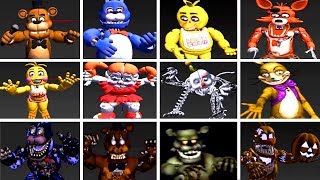 FNAF VR Help Wanted  ALL ANIMATIONS  COD DLC [upl. by Cantu351]