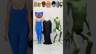 Huggy Wuggy VS Spiderman VS Hulk Wrong heads shorts by Leisi Crazy [upl. by Antipas]