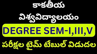 Degree Exams Time Table 2024 Kakatiya university sem 135 th time table [upl. by Andris395]