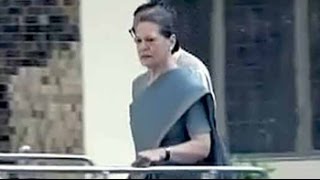 Sonia Gandhi casts her vote at the Nirman Bhawan polling booth [upl. by Efar]